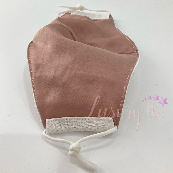 Red Bourvadia Embroidery Silk Mask, Wedding Gift, Washable Reusable 3 Layers - Picture 5 of 8